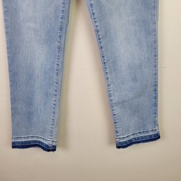 Popsugar Button Fly Ankle Jeans High Rise Raw Hem 6 - Picture 3 of 10